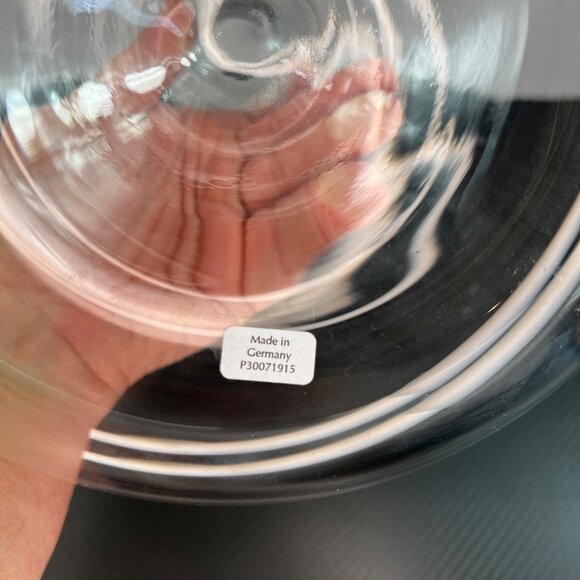 Glass Wine Decanter Carafe Vase Made In Germany Concave Bottom Wide Base - Picture 6 of 11